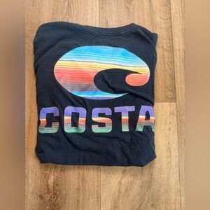 Costa Black Tee with Vibrant Logo